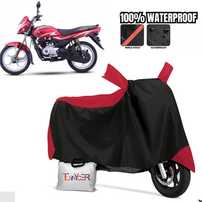 TENNYCER Waterproof Two Wheeler Cover for Bajaj(Platina 110, Red, Black)