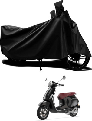 AASHTIK MART Two Wheeler Cover for Piaggio(Piaggio Vespa, Black)