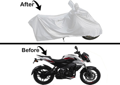 Archistylo Waterproof Two Wheeler Cover for Bajaj(Pulsar NS200, Silver)