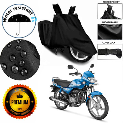 AIKOZIYA Waterproof Two Wheeler Cover for Hero(HF Deluxe BS6, Black)