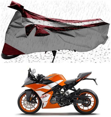 Genipap Two Wheeler Cover for KTM(RC125, Maroon, Silver)