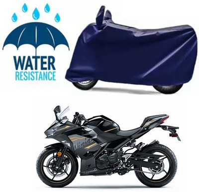 Furious3D Two Wheeler Cover for Kawasaki(Ninja 400, Blue)