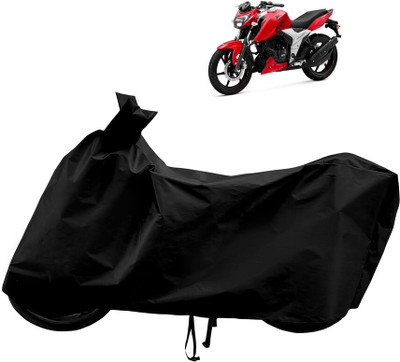 Horseyaart Waterproof Two Wheeler Cover for TVS(Apache RTR 160, Black)
