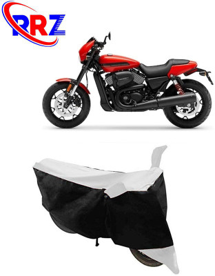 RRZ Waterproof Two Wheeler Cover for Harley Davidson(Street Rod, Black, White)