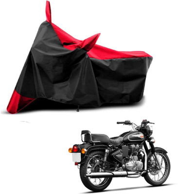 KEDIT Two Wheeler Cover for Royal Enfield(Meteor 350, Red, Black)