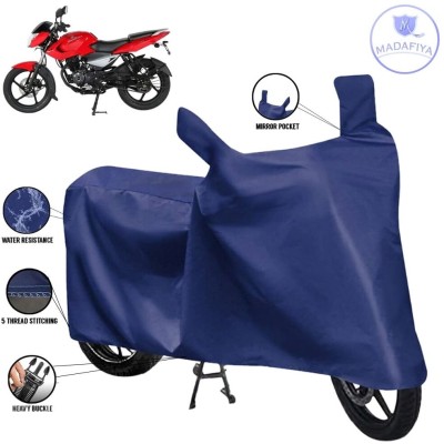 MADAFIYA Waterproof Two Wheeler Cover for Bajaj(Pulsar 135, Blue)