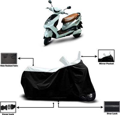 Amexride Two Wheeler Cover for Okinawa(Raise BS6, White, Black)