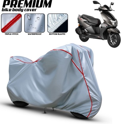 Love Me Waterproof Two Wheeler Cover for TVS(NTORQ, Silver, Red)