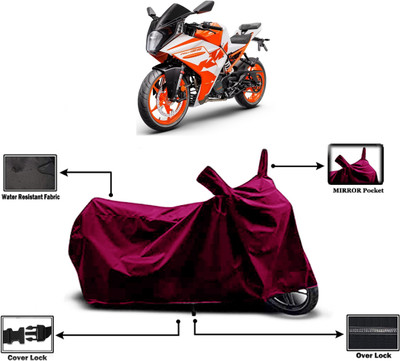 Amexride Two Wheeler Cover for KTM(RC 125, Maroon)