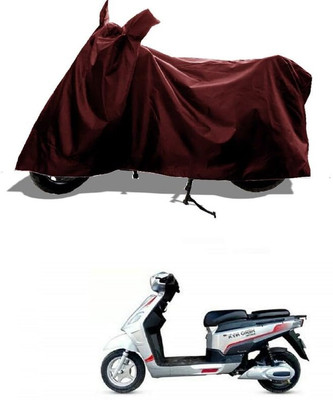 KEDIT Two Wheeler Cover for Hero(Electric NYX e5, Maroon)