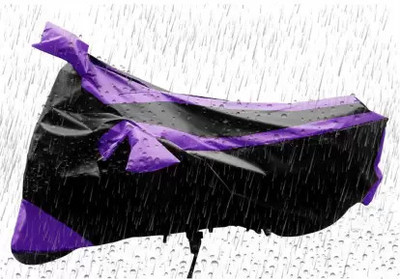 ATBROTHERS Waterproof Two Wheeler Cover for Bajaj(Platina 100 DTS-i, Black, Purple)