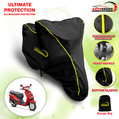 AUTOCOZEN Waterproof Two Wheeler Cover for Hero(Duet, Black)