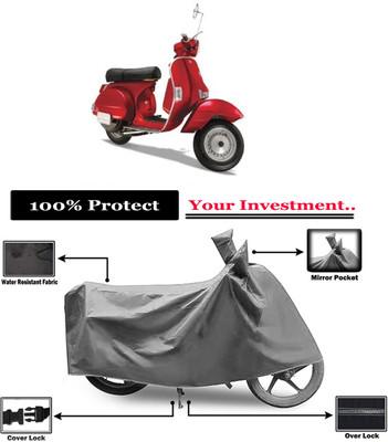 Amexride Two Wheeler Cover for LML(Star Euro 200, Grey)