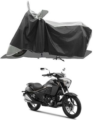 GROFATIK Two Wheeler Cover for Suzuki(intruder 150, White)