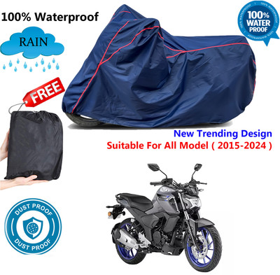AutoGalaxy Waterproof Two Wheeler Cover for Yamaha(FZS-FI V3 BS6, Blue, Red)