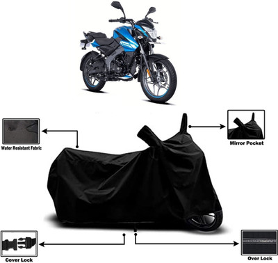 Amexride Two Wheeler Cover for Bajaj(Pulsar NS125 BS6, Black)