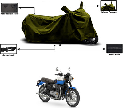 Amexride Two Wheeler Cover for Triumph(Bonneville T120 Black BS6, Green)