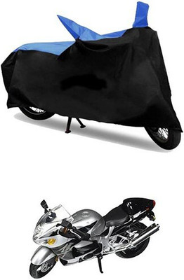 Mdstar Waterproof Two Wheeler Cover for Suzuki(Blue, Black)