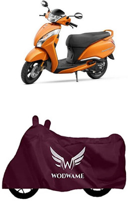 WODWAME Two Wheeler Cover for TVS(Jupiter 125, Maroon)