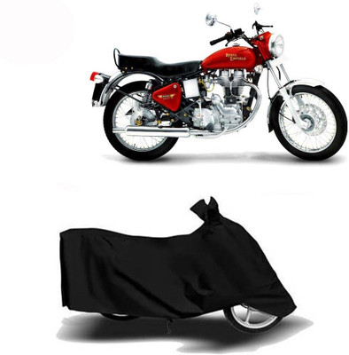 DeepShakshi AUTOMOTIVE Waterproof Two Wheeler Cover for Royal Enfield(Electra 5S, Black)