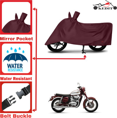 KEDIT Two Wheeler Cover for JAWA(300, Maroon)