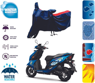 Mdstar Waterproof Two Wheeler Cover for Suzuki(Avenis 125, Red, Blue)