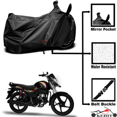 KEDIT Two Wheeler Cover for Mahindra(Pantero, Black)