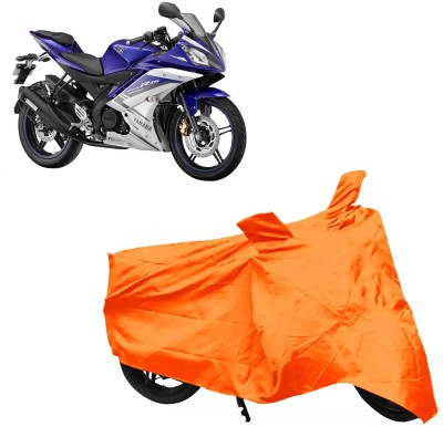 ROYAL AUTO MART Two Wheeler Cover for Yamaha(YZF R15 V3.0, Orange)