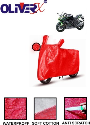 AUTOCAD Waterproof Two Wheeler Cover for Kawasaki(Ninja 1000, Red)