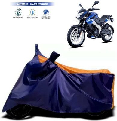MMSSTAR Waterproof Two Wheeler Cover for Bajaj(Pulsar 200NS FI, Orange, Blue)