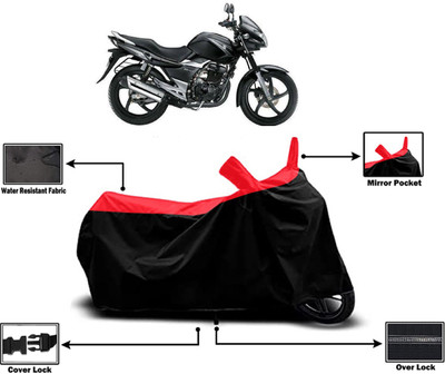 Amexride Two Wheeler Cover for Suzuki(GS 150R, Red)