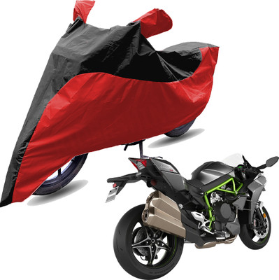 RiderShine Two Wheeler Cover for Kawasaki(Ninja H2, Red, Black)