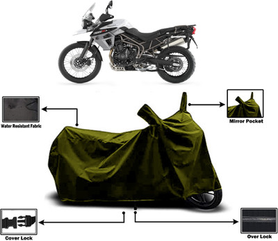 Amexride Two Wheeler Cover for Triumph(Tiger 800 XCA, Green)