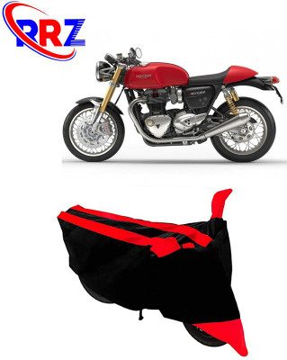 AutoGalaxy Waterproof Two Wheeler Cover for Triumph(Thruxton 1200 R, Black, Red)