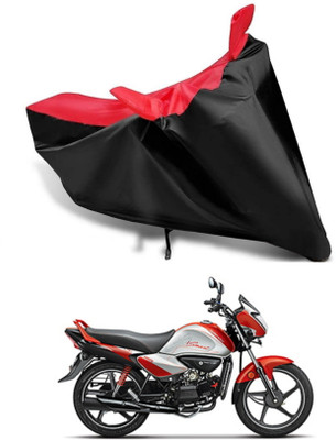 KEDIT Two Wheeler Cover for Hero(Splendor I Smart, Red, Black)