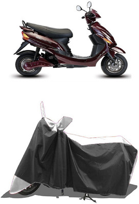 SUGASHRI Waterproof Two Wheeler Cover for Hero Electric(Electric Wave Dx, White, Black)