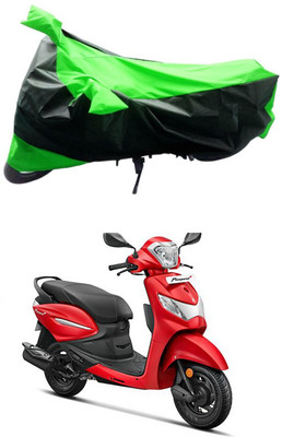 MMSSTAR Waterproof Two Wheeler Cover for Hero(Pleasure Plus, Green, Black)