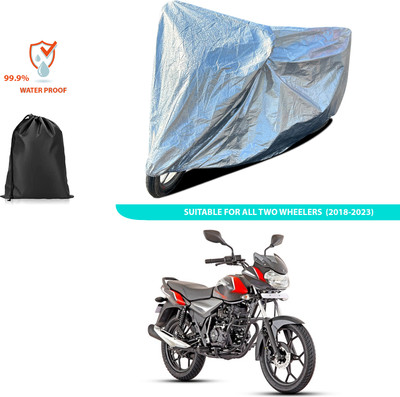 CODOKI Waterproof Two Wheeler Cover for Bajaj(Discover 110, Silver)