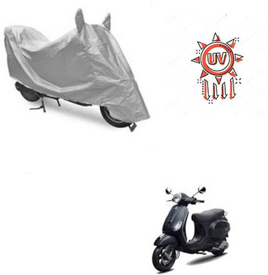 DeepShakshi AUTOMOTIVE Waterproof Two Wheeler Cover for Piaggio(Vespa LX, Silver)