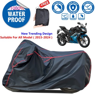 AutoGalaxy Waterproof Two Wheeler Cover for Yamaha(YZF R15 Ver 2.0, Black)