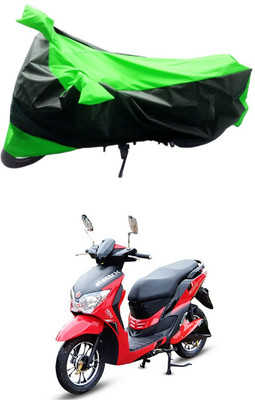 Mdstar Waterproof Two Wheeler Cover for Hero(Electric Dash, Green, Black)