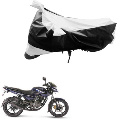 MMSSTAR Waterproof Two Wheeler Cover for Bajaj(Caliber, Black, Silver)