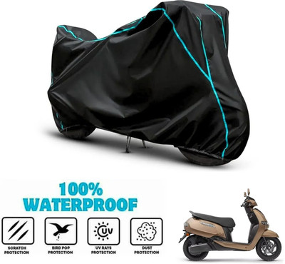 ANTHUB Waterproof Two Wheeler Cover for TVS(iCube, Black)