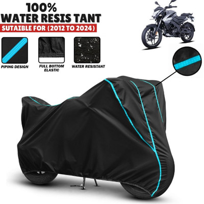 Mwiss Waterproof Two Wheeler Cover for Bajaj(Pulsar NS 160, Black, Blue)