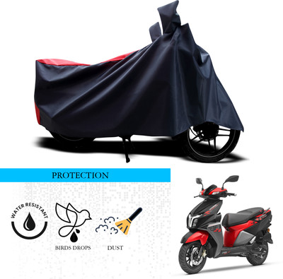 ANTHUB Waterproof Two Wheeler Cover for TVS(Ntorq 125, Black, Red)