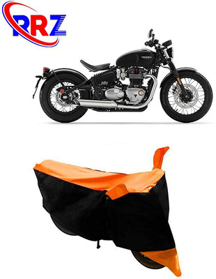 RRZ Waterproof Two Wheeler Cover for Triumph(Bonneville Bobber, Black, Orange)