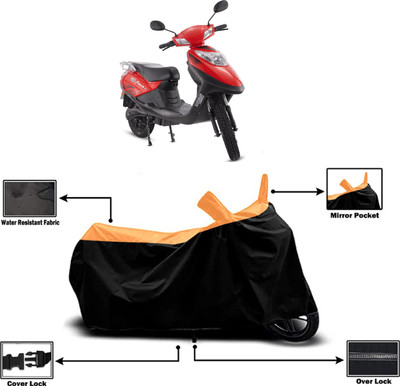 Amexride Two Wheeler Cover for Hero Electric(Electric Flash, Orange)