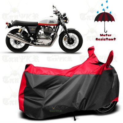 sowelar Waterproof Two Wheeler Cover for Royal Enfield(Interceptor 650, Red, Black)