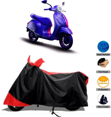 WMIZEXA Waterproof Two Wheeler Cover for Bajaj(Chetak, Red)