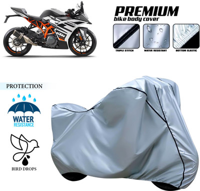 GOSHIV-car and bike accessories Waterproof Two Wheeler Cover for KTM(RC 390, Silver)